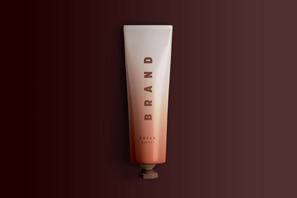 Top View of a Medicated/Cosmetic Cream Tube Mockup