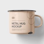 Top View of a Metal Mug Mockup