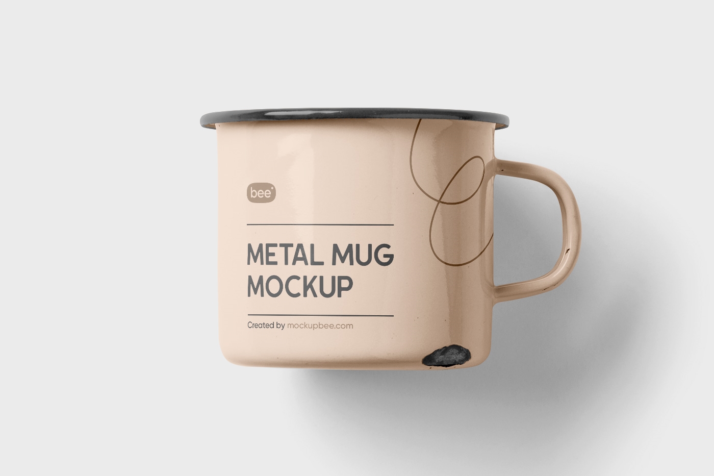 Top View of a Metal Mug Mockup FREE PSD