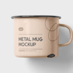 Top View of a Metal Mug Mockup