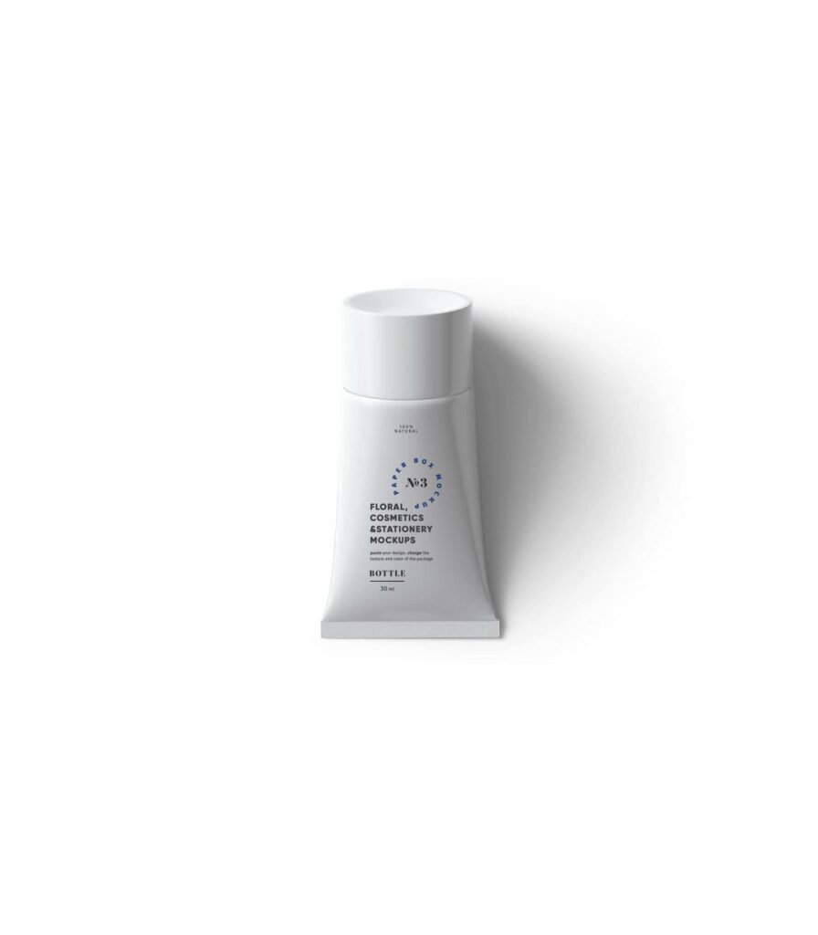 Top View of a Mini Cosmetics Tube Mockup