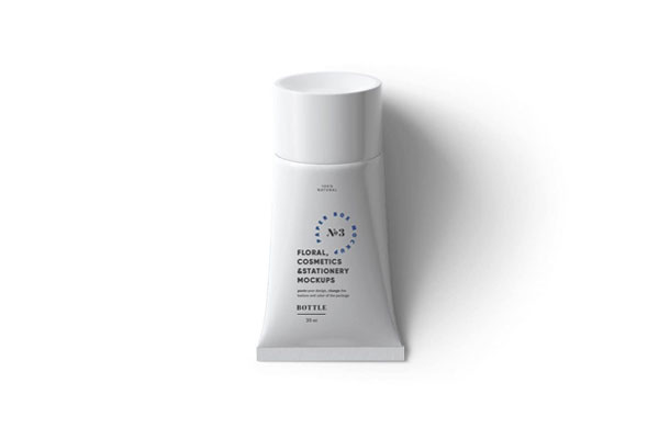 Top View of a Mini Cosmetics Tube Mockup