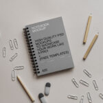 Top View of a Minimal Stationery Paper Notebook Mockup