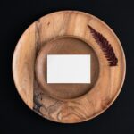 Top View of a Minimalistic Business Card Mockup