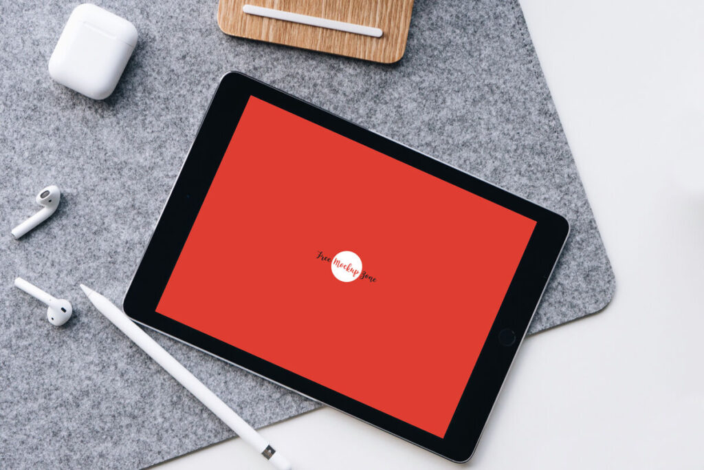 Top View of a Modern iPad Screen Mockup
