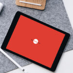 Top View of a Modern iPad Screen Mockup