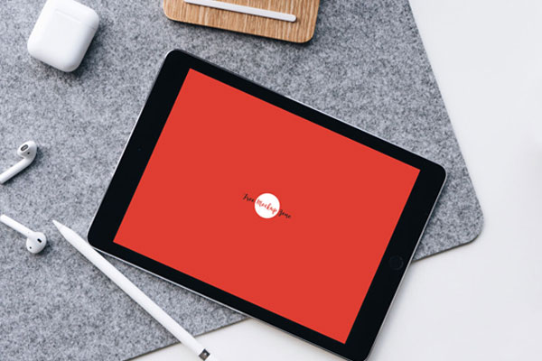 Top View of a Modern iPad Screen Mockup