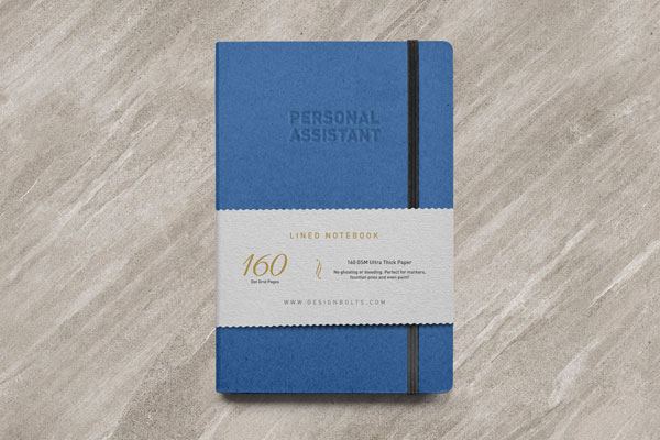 Top View of a Personal Paper Notebook Mockup