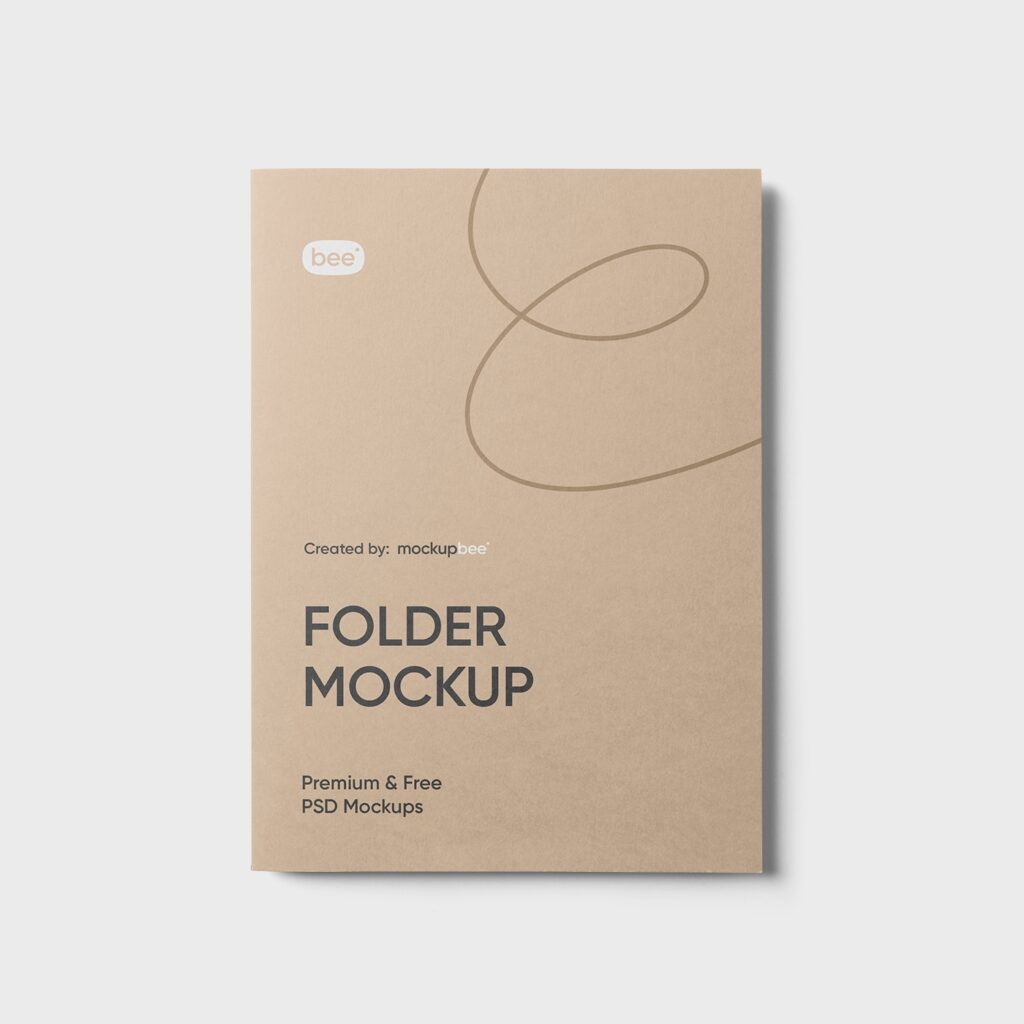 Top View of a Realistic A4 Folder Mockup