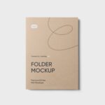 Top View of a Realistic A4 Folder Mockup