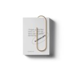 Top View of a Realistic Closed Book with Clip Mockup