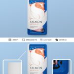 Mockup of Food Packaging Containing Fish Top View