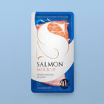 Mockup of Food Packaging Containing Fish Top View