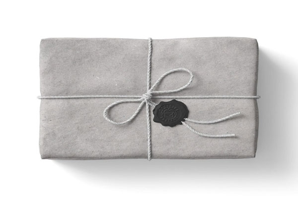 Top View of a Roped and Sealed Package Mockup