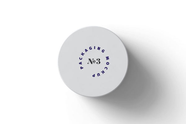 Top View of a Round Cosmetic Jar Mockup