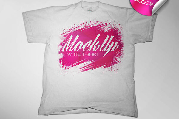 Top View of a Round-Neck T-Shirt Mockup
