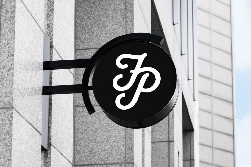 Top View of a Round Shop Sign Mockup