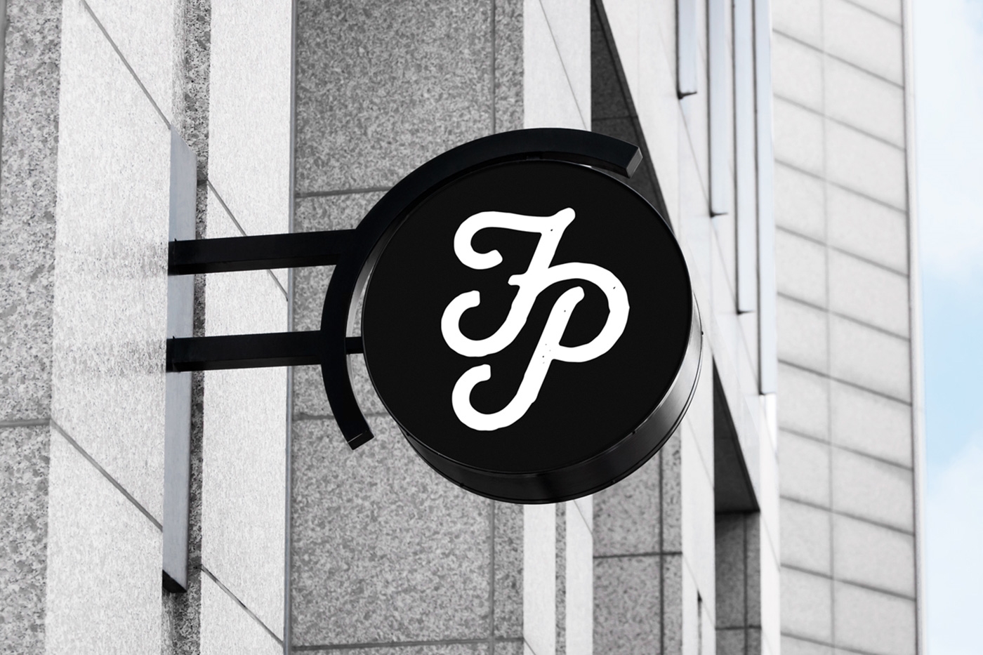 Top View of a Round Shop Sign Mockup FREE PSD