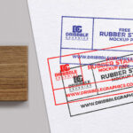 Top View of a Rubber Stamp Mockup