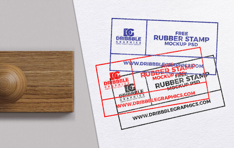 Top View of a Rubber Stamp Mockup