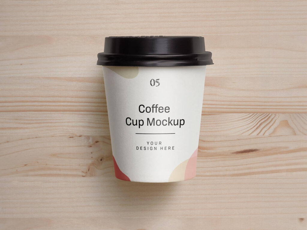 Top View of a Small Coffee Cup Mockup