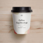 Top View of a Small Coffee Cup Mockup