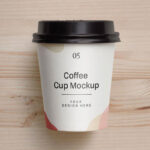 Top View of a Small Coffee Cup Mockup