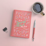 Top View of a Spiral Notebook Mockup