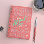 Top View of a Spiral Notebook Mockup