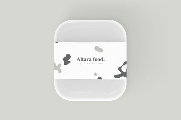 Top View of a Square Food Container Mockup