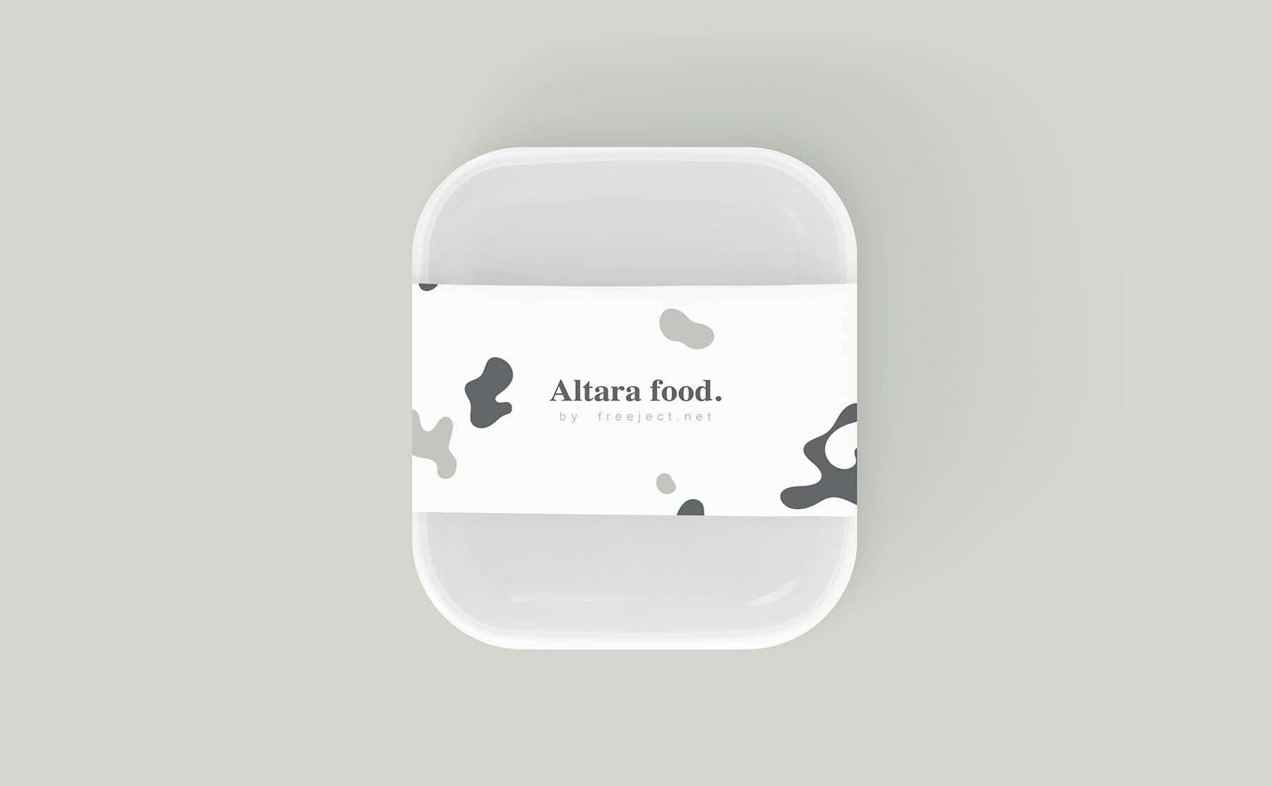 Top View of a Square Food Container Mockup FREE PSD