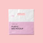Top View of a Square Plastic Bag Mockup