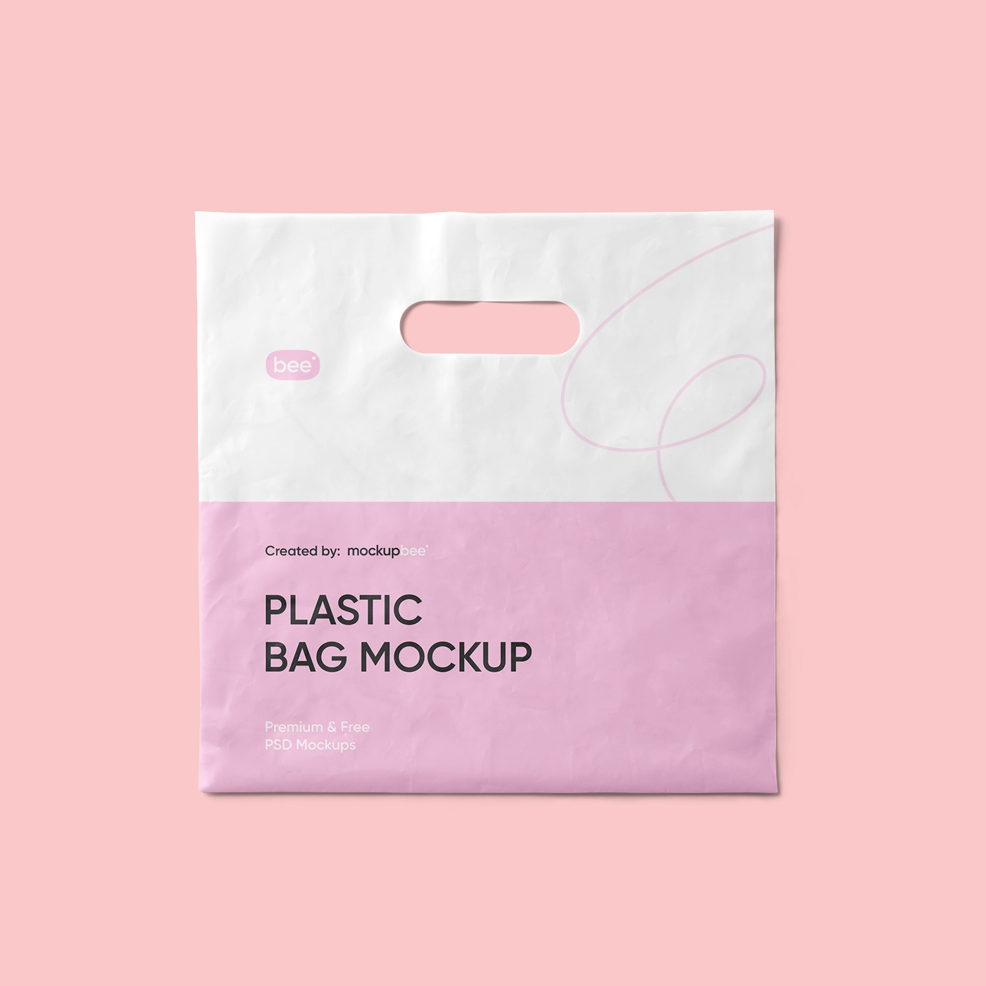 Top View of a Square Plastic Bag Mockup FREE PSD