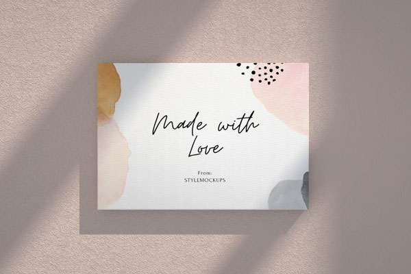Top View of a Standard Size Canvas Mockup
