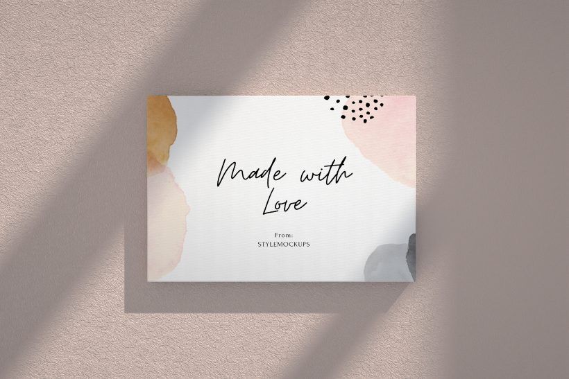 Top View of a Standard Size Canvas Mockup