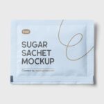 Top View of a Sugar Sachet Mockup