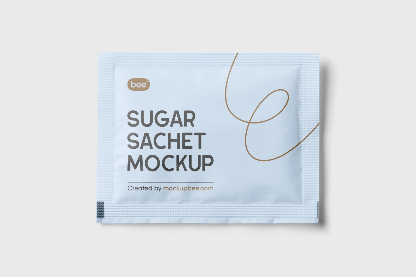 Top View of a Sugar Sachet Mockup FREE PSD