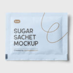 Top View of a Sugar Sachet Mockup