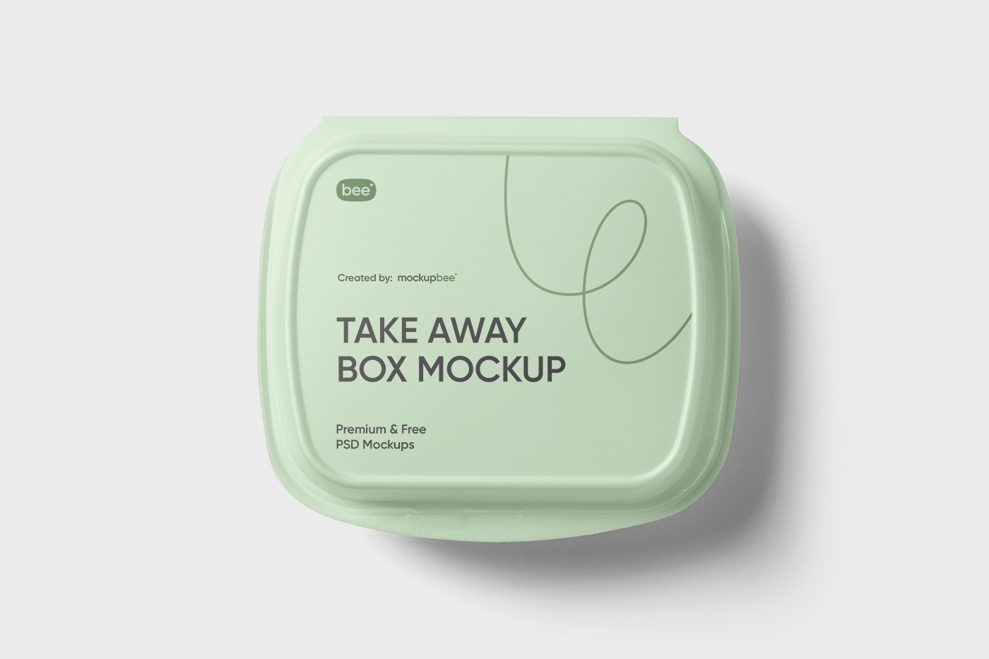 Top View of a Take Away Box Mockup FREE PSD