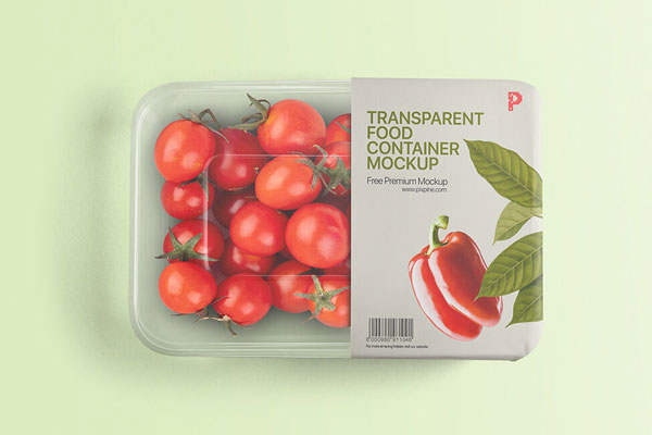 Top View of a Transparent Food Container Mockup