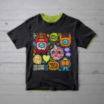 Top View of a Wrinkled Short-Sleeve T-Shirt Mockup