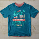 Top View of a Wrinkled Short-Sleeve T-Shirt Mockup