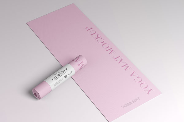 Top View of a Yoga Mat Mockup
