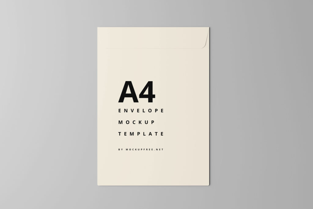 Top View of A4 Envelope Mockup