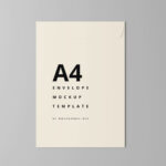 Top View of A4 Envelope Mockup