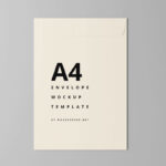 Top View of A4 Envelope Mockup