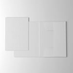 Top View of A4 Letterhead with Folder Mockup