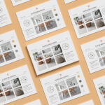 Top View of A4 Size Paper Branding Mockup