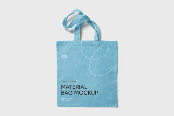 Top View of an Eco-Friendly Material Bag Mockup