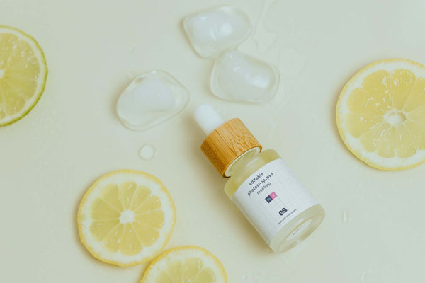 Top View of an Essential Oil Dropper Bottle Mockup